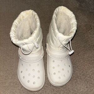 Crocs White Winter Boots